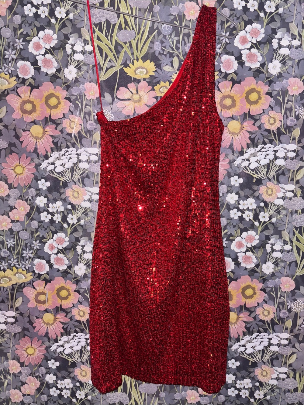 BB Dakota Red Sequin Party Top